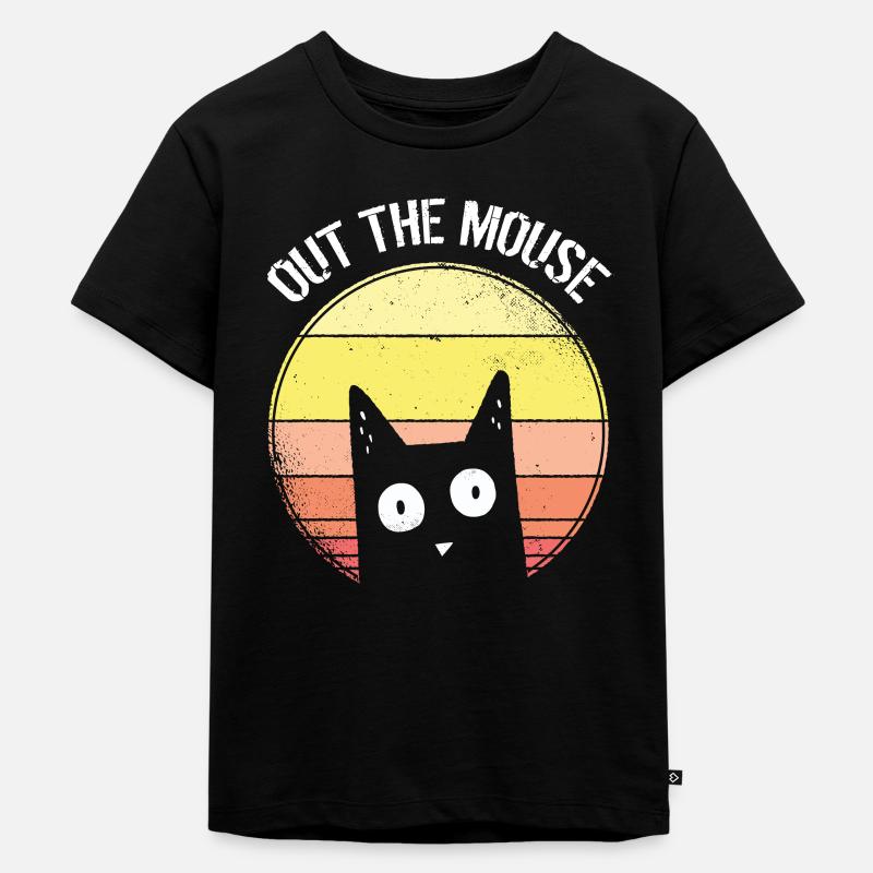 Out the Mouse Denglisch du support de chat souris - T-shirt Premium bio Enfant - noir