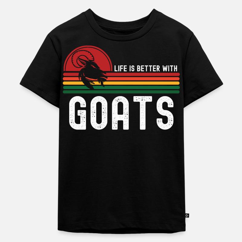 Chèvre - T-shirt Premium bio Enfant - noir