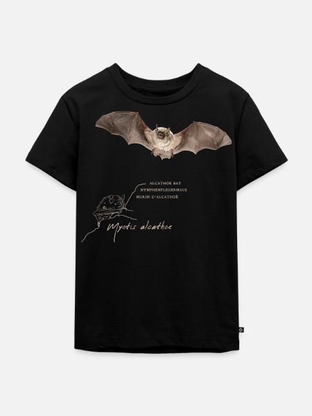 Nymphenfledermaus - Kinder Premium Bio T-Shirt - Schwarz
