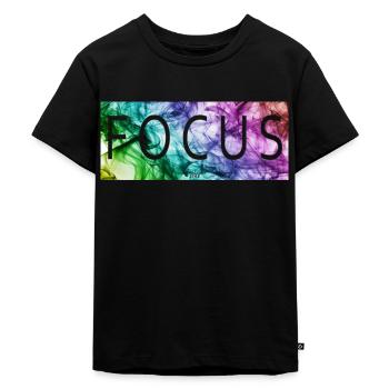 FOCUS - Style - Kids Premium Organic T-Shirt - black - Front - Mikhail (115cm)