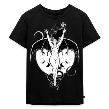Bat Girl - Kids Premium Organic T-Shirt - black - Front - Mikhail (115cm)