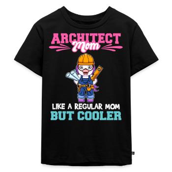 Architecte Maman comme une maman régulière mais plus cool - T-shirt Premium bio Enfant - noir - Devant - Mikhail (115cm)