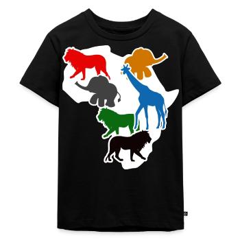 Karte von Afrika - Kinder Premium Bio T-Shirt - Schwarz - Vorne - Mikhail (115cm)