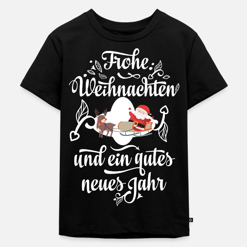 Geschenk zu Weihnachten Weihnachtsmann Design - Kinder Premium Bio T-Shirt - Schwarz