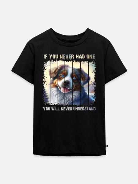 Australischer Schäferhund - Kinder Premium Bio T-Shirt - Schwarz