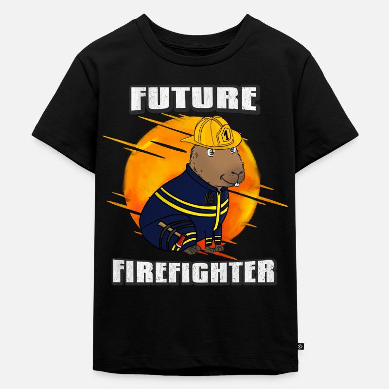 Futur pompier - T-shirt Premium bio Enfant - noir