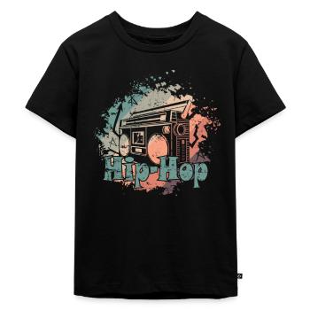 Hip Hop Radio Musikrichtung Rap Freestyle - Kinder Premium Bio T-Shirt - Schwarz - Vorne - Mikhail (115cm)