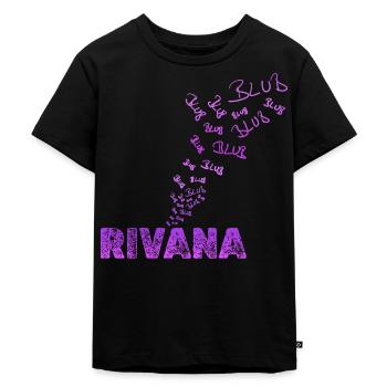 Spaßig Rivana - Kinder Premium Bio T-Shirt - Schwarz - Vorne - Mikhail (115cm)