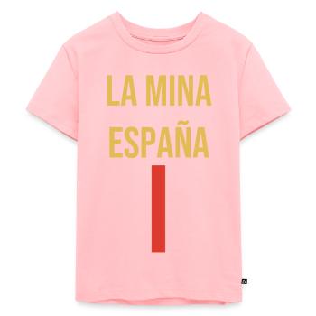 La Mina T-Shirt La Mina Spanien Espana - Kinder Premium Bio T-Shirt - Rosa - Vorne - AI Model Kid Female (0cm)