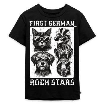 Bremer Stadtmusikanten Deutsche Märchen - Kinder Premium Bio T-Shirt - Schwarz - Vorne - Mikhail (115cm)