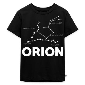 Orion Konstellation Universum Weltraumforschung - Kinder Premium Bio T-Shirt - Schwarz - Vorne - Mikhail (115cm)