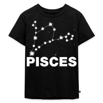 Zodiac Constellation Pisces Pisces - Kids Premium Organic T-Shirt - black - Front - Mikhail (115cm)