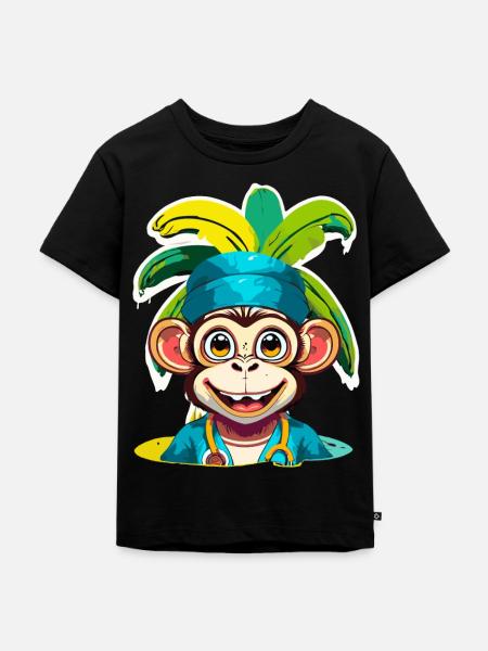 Monkey Doctor - Kids Premium Organic T-Shirt - black