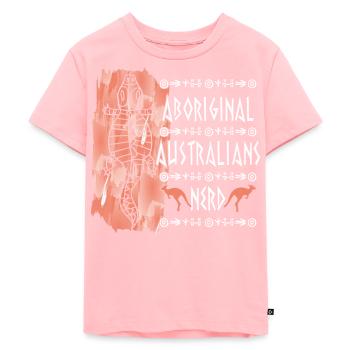 Aboriginal Australians Nerd - Kinder Premium Bio T-Shirt - Rosa - Vorne - AI Model Kid Female (0cm)