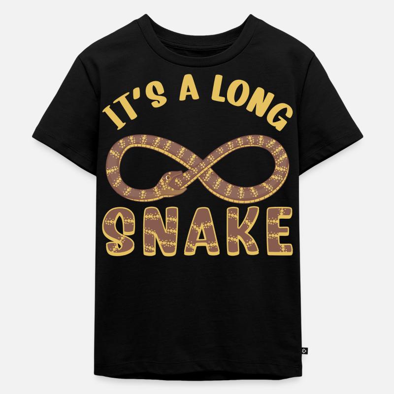 Es ist eine lange Schlange - Kinder Premium Bio T-Shirt - Schwarz