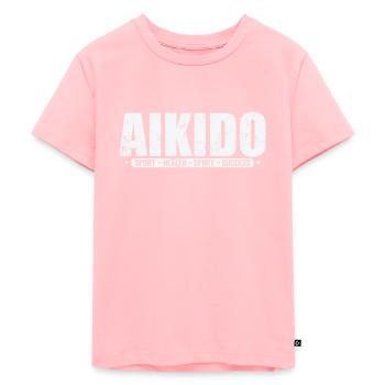 Aikido Sport Health Spirit Success Kampfkunst - Kinder Premium Bio T-Shirt - Rosa - Vorne - AI Model Kid Female (0cm)