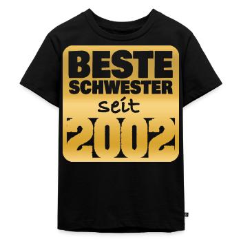 2002 - Kids Premium Organic T-Shirt - black - Front - Mikhail (115cm)