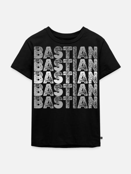 Bastian als Bastian - Kinder Premium Bio T-Shirt - Schwarz
