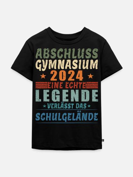 Abschluss Gymnasium 2024 - Kinder Premium Bio T-Shirt - Schwarz