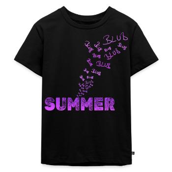 Spaßig Summer - Kinder Premium Bio T-Shirt - Schwarz - Vorne - Mikhail (115cm)