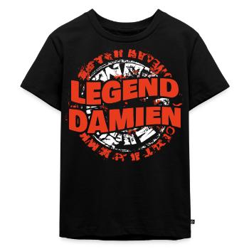 Damien - Premium økologisk T-shirt til børn - sort - Foran - Mikhail (115cm)