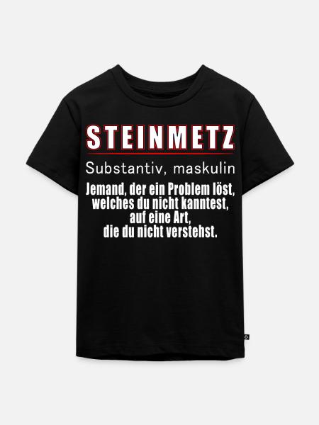 Steinmetz Definition - Kinder Premium Bio T-Shirt - Schwarz