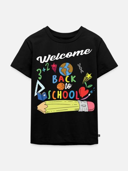 Back to School - Kids Premium Organic T-Shirt - black