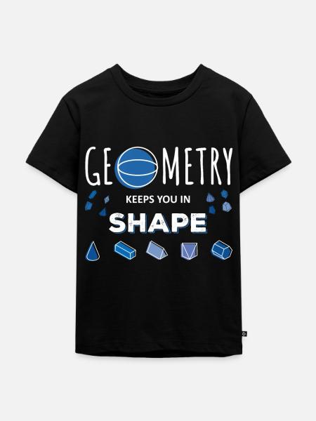 Geometrie Spruch - Kinder Premium Bio T-Shirt - Schwarz