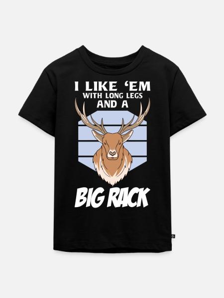Hirschjagd - Kinder Premium Bio T-Shirt - Schwarz