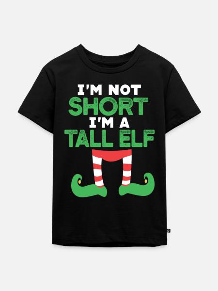 Großer Elf Elf Weihnachten - Kinder Premium Bio T-Shirt - Schwarz
