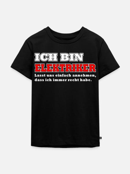 ich bin elektriker - Kinder Premium Bio T-Shirt - Schwarz