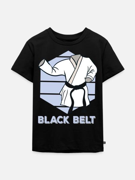 Schwarzer Gürtel - Kinder Premium Bio T-Shirt - Schwarz