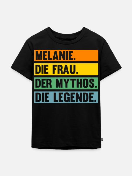 Melanie - Kinder Premium Bio T-Shirt - Schwarz