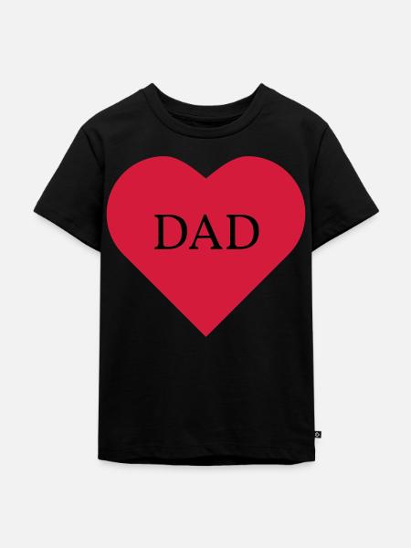 i love dad - Kinder Premium Bio T-Shirt - Schwarz