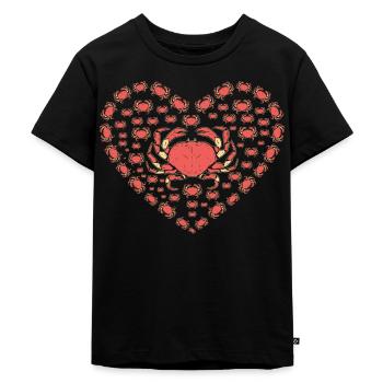 J’adore les crabes crabes fruits de mer - T-shirt Premium bio Enfant - noir - Devant - Mikhail (115cm)