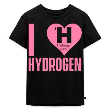 J’adore les dictons hydrogène carburant hydrogène - T-shirt Premium bio Enfant - noir - Devant - Mikhail (115cm)