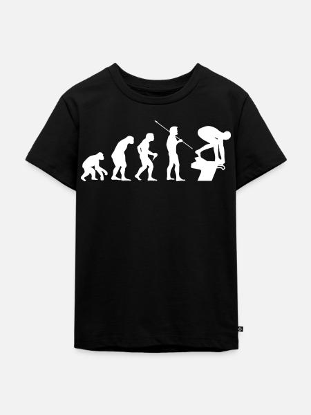 Wettkampf Schwimmer - Kinder Premium Bio T-Shirt - Schwarz