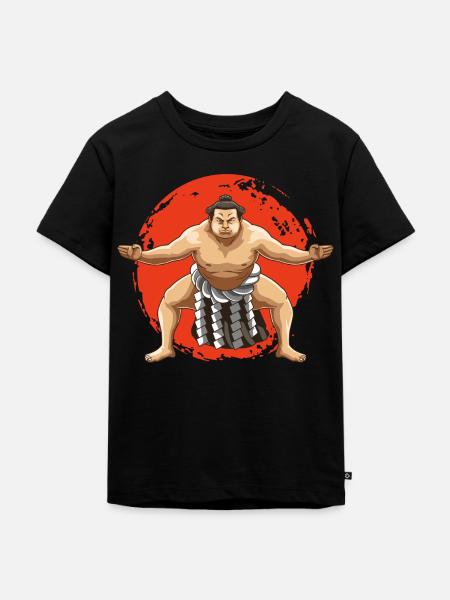 Sumo Ringen Japan Shinto - Kinder Premium Bio T-Shirt - Schwarz