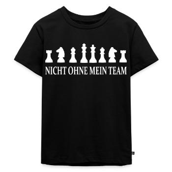 Schach - Kinder Premium Bio T-Shirt - Schwarz - Vorne - Mikhail (115cm)