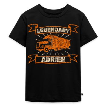 Geschenk für Adrien - Kinder Premium Bio T-Shirt - Schwarz - Vorne - Mikhail (115cm)
