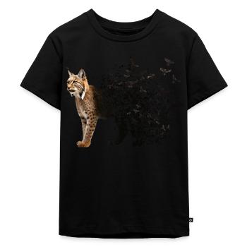 Luchs - Kinder Premium Bio T-Shirt - Schwarz - Vorne - Mikhail (115cm)