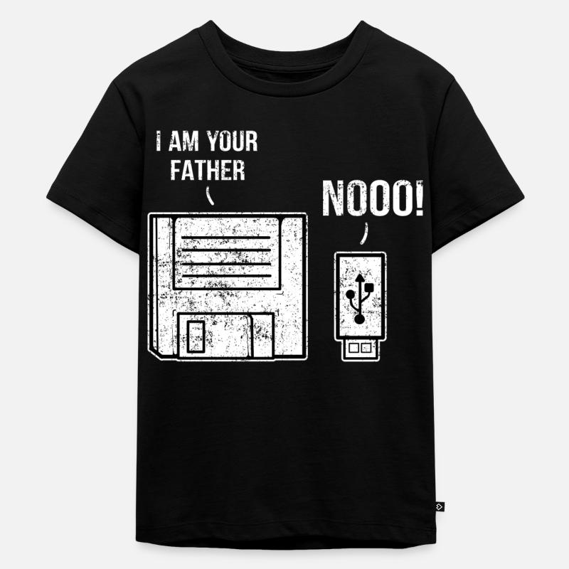 Programmeurs de l’informatique Dans la disquette Your Father - T-shirt Premium bio Enfant - noir