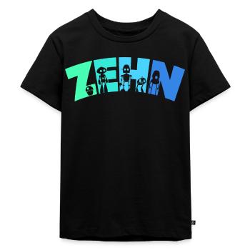 Kinder Geburtstag 10 Jahre alt Robotik Roboter - Kinder Premium Bio T-Shirt - Schwarz - Vorne - Mikhail (115cm)