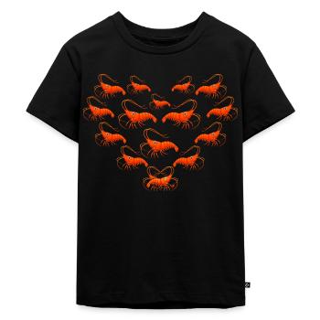 Fruits de mer Nourriture préférée Crustacés Coeur - T-shirt Premium bio Enfant - noir - Devant - Mikhail (115cm)