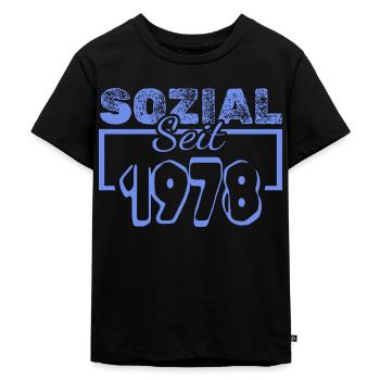 1978 - Kinder Premium Bio T-Shirt - Schwarz - Vorne - Mikhail (115cm)