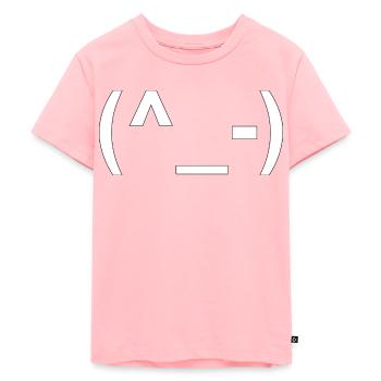 ASCII Wink, ASCII Art - Kinder Premium Bio T-Shirt - Rosa - Vorne - AI Model Kid Female (0cm)