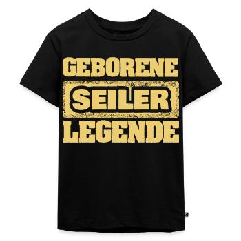 Beruf Seiler - Kinder Premium Bio T-Shirt - Schwarz - Vorne - Mikhail (115cm)