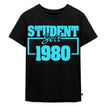1980 - Kinder Premium Bio T-Shirt - Schwarz - Vorne - Mikhail (115cm)