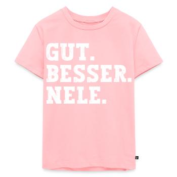 Gut Besser Nele Lustiger Spruch Name Nele - Kinder Premium Bio T-Shirt - Rosa - Vorne - AI Model Kid Female (0cm)