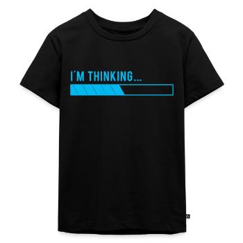 Gaming Computer Thinking Nerd Funny - Kids Premium Organic T-Shirt - black - Front - Mikhail (115cm)